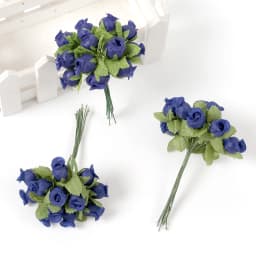 12Pcs Mini Artificial Rose Flowers Bouquet Silk Fake Flowers For Home Decor DIY Wedding Decoration Craft Wreath Gift Accessories