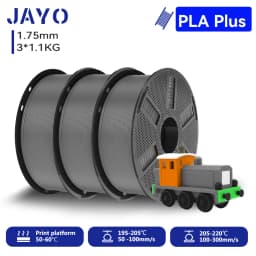 JAYO 3*1.1KG PLA + Filament 1.75MM PLA Plus 3D Printer Filament 1.1KG/roll For FDM Neatly Wound Coloful 3D Printing Material for 3D Printer & Pen