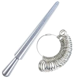NIUPIKA HK/US/JP/UK/EU Aluminum Ring Rod Metal Ring Multi-size Specification Size Measurement Screening Jewelry DIY Tool