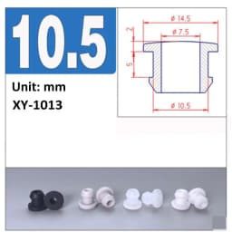 Black Silicone Rubber Snap-on Grommet Hole Plugs End Caps Bung Wire Cable Protect Bush 4.5mm-30mm