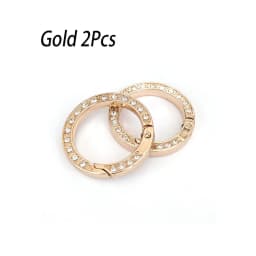 Spring O-Ring Buckle Clips, Alloy Trigger Spring Snap Hook Glossy Rhinestone Key Ring, Creative DIY Keychain Accessories