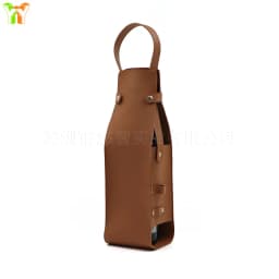 Wine Gift Bag, Reusable Leather Wine Tote Carrier, Double Layer Champagne Beer Gift Bags Carrier, for Birthday Bridal Showers