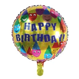 50pcs 18inch Round Foil Balloon Happy Birthday Inflatable Foil Helium Balloons Birthday Party Decoration Kids Toys Air Globos