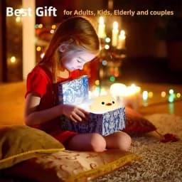 Do Duck Night Light, Silicone Squishy Nursery Bedside Lamp, USB Rechargeable Touch Table Lamps for Bedrooms, Living Room Decor