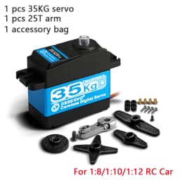 1X Servo 35kg High Torque Coreless Servo Motor Digital and Waterproof DS3235 Servo Arduino Servo for Robotic DIY, RC Car
