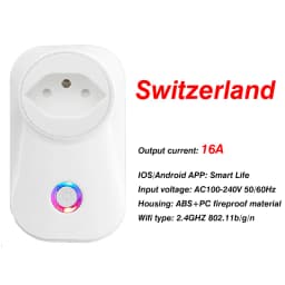 Switzerland Smart Plug Wifi Socket Swiss 16A 3500W Power Monitor CH Outlet Tuya Life Works With Alexa Google Home