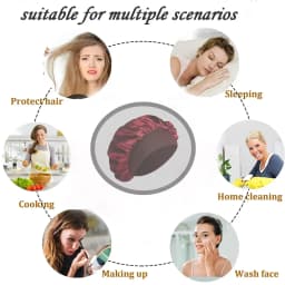 High Elastic Satin Solid Sleeping Hat Hair Care Bonnet Nightcap Multi-color Reusable Women Home Sleeping Cap Accessories