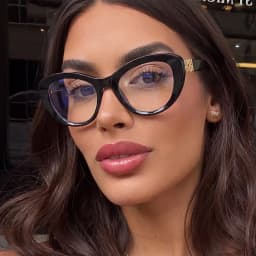 Personalized Cat-Eye Large Frame Anti-Blue Light Glasses New Light Luxury Casual Glasses Frame Fashionable Women's Glasses Frame