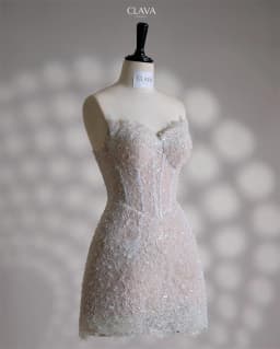 Tokyo Customized White Strapless Wedding Dresses Sleeveless Elegant Mini Bridal Gowns 2025 Back Lace-Up Mermaid Wedding Gowns