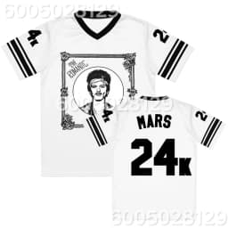 Bruno Mars The Romantic Jersey Short Sleeve V-neck Male T-shirt Design Graphic 3D Printing Unisex Streetwear Family Kids Tees