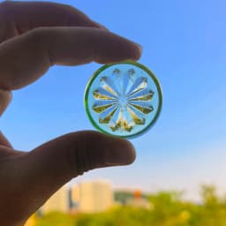 Customized Magic Pattern 4000cc Health Bio-Plate with Gaussian Mini Flat Bio-Glass Plate Gift for Improved Blood Circulation