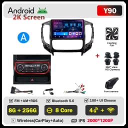 Android Autoradio For Mitsubishi Pajero Sport 3 L200 5 Triton 3 2015- 2019 Car Radio Carplay GPS Navigation Stereo Player WIFI