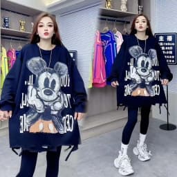 Extra Large 2300 Pounds Hong Kong Style Retro Chic Loose Long Sleeve Hoodie Women's Korean Version Hole Design Trendy Top