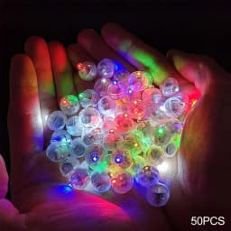 50pcs Round Balloon Lights LED Flash Colorful Luminous Lamps Mini Tumbler Ball Light For Christmas Wedding Party Decoration
