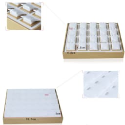 Organizer Case Jewellery Display Ring Tray Earring Holder Various Models Wholesale Luxury Gold White PU Necklace Jewelry