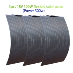 Solar Panels 100W 200W 300W 400W Solar Panel Kit or 18V Flexible Mono Photovoltaic Solar Plate Power 12V 24V Camping Car