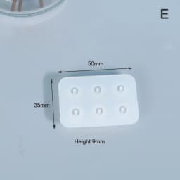 6Styles Transparent Rectangle Silicone Bead Mould Square Ball 6 Hanging Holes DIY Epoxy Jewelry Mold Resin Molds For Jewelry
