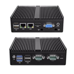 Mini PC Intel N2840 Desktop Computer Pfsense DDR3L Msata SSD 2Lan 2COM VGA HD Display