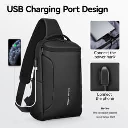 MARK RYDEN Large Capacity Crossbody Shoulder Bag For Men Travel Sling Bag Fits in 11inch Pad