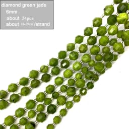 Wholesale 100% Natural Green Jade Cylinder Square Irregular Faceted Round Stone Beads for Jewelry Making Diy Bracelet Charms