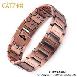 Copper Bracelet for Men 100% Pure Copper Magnetic Link Bracelets Jewelry Gift with Adjustable Sizing Tool