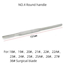 Extra Long Stainless Steel Surgical Knife Handle, 3 # 4 # 7 # 9 # Round Knife Holder for Hobby Carft Carving Model DIY blade