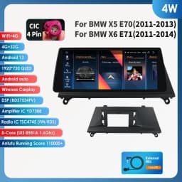 Hizpo Android Autoradio for BMW X5 E70 X6 E71 CCC CIC 2007 - 2013 UI8581 Intelligent Multimedia GPS RDS DSP Android Auto CarPlay
