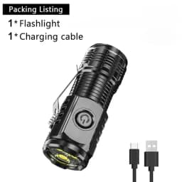 High Quality 3*SST20 LED Flashlight Built-in Battery USB Rechargeable Pen Clip Head Flashlight Waterproof Camping Hiking Torch