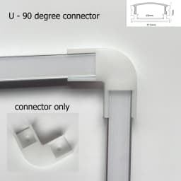 2-35Pcs/lot LED Aluminum Profile 0.5m/pcs U/V/W Shape Corner for 5050 2835 LED Strip Bar Lamp Channel Holder White/Black Cover