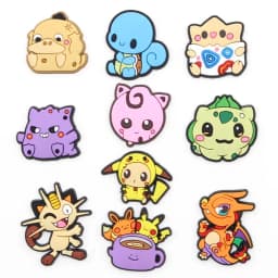 1-10pcs Pokemon Pikachu Shoe Charms for Sandals Decoration PVC Accessories For Christmas Birthday Gift Party Gifs