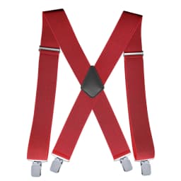 Heavy Duty Big Size Suspenders for Men Work Outdoor 2 Inch Wide X Back 4 Strong Clips Adjustable Elastic Trouser Braces Straps