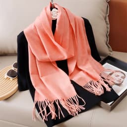 30*180cm Solid Color Women Winter Scarf Warm Thicken Cashmere Shawl Outdoor Tassels Pashmina Lady Wrap Windproof Scarves Luxury