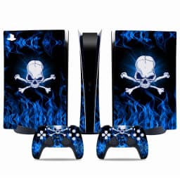 For PS5 Digital Protective Skin Sticker Vinyl Decal Full Set Cover Wrap for Game Console and 2 Controllers