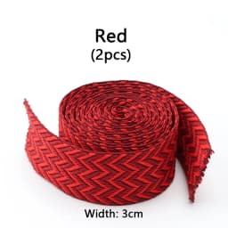 1 Pair Wavy Bread Style Flat Shoelaces Trend Decorative Laces for Sneakers 1.5/2/3 Cm Width Shoe Accessories