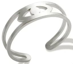 Wholesale High End Waterproof Three-dimensional M Letter Hollow Stainless Steel Finger Ring Trendy for Women Personalize Jewelry