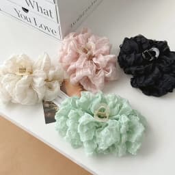 New Elegant Fabric Large Bubble Hair Clip for Womans Sense of Luxury Ponytail Shark Clip Fashion Girl Hair Clamp Hair Accessori