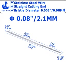 DIY Drill Brushes 50 X 150mm Stainless Steel Wire Tube Brush for Inner Diameter Deburring Polishing Cleaning Rust Removing