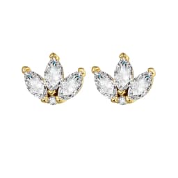 CRMYA Gold Silver Filled Hoop Earring CZ Zircon Heart Higgle Stud Earrings For Women Jewelry Earings Wholesale Aretes De Mujer