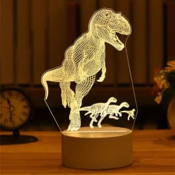 3D Acrylic LED Night Lamp USB Plug-Bedside Accent for Birthday Celebrations & Family Home Decor