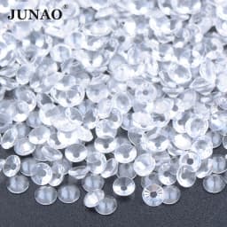 JUNAO 100Gross SS6 SS10 SS12 SS16 SS20 SS30 AB Color Glass Rhinestones Bulk Non Hotfix Flatback Strass DIY Nail Crystal Stones