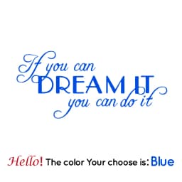 Large Quotes Motivating Dream Phrases Wall Sticker Home Decoration Accessories If You Can Dream It You Can Do It Vinyl Stickers