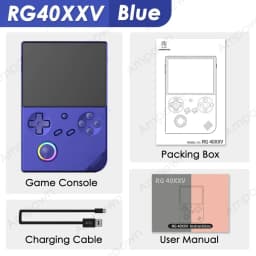 ANBERNIC RG40XXV Handheld Game Console Retro Game Player 4" IPS Screen H700 Linux 64-bit 64GB TF RGB Joystick WiFi Bluetooth HDMI TV Output Streaming MP4 Video Player Ebook Portable Arcade Emulator Pocket Console Kids Birthday Gift Home Travel For Adults