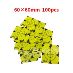 100pcs Size 60x60 20 30 40 50mm Reflector Sheet For Total Station Survey Geography Fluorescent Green Triangle Reflective Sticker