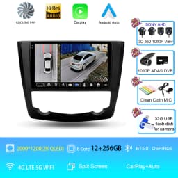 Android 16 9 Inch Carplay For RENAULT KADJAR 2015 - 2019 Car Radio Multimedia Center Bluetooth 4G Wifi Rear Camera Touch Display