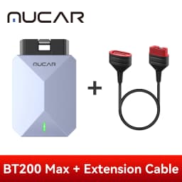 MUCAR BT200 MAX AI Automotive Tools OBD2 Bluetooth Scanner Bi-directional CANFD 15 Reset Full System For All Cars Lifetime Free
