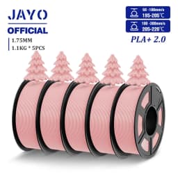 JAYO Updgrade 2.0 PLA+ 3D Filament 1.75mm PLA Plus 3D Printer Filament Neatly Wound 3D Filament PLA For FDM 3D Printer 5 Rolls