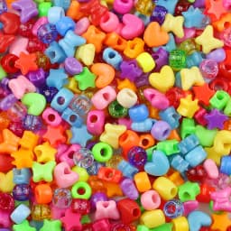 200-1000pcs Acrylic Multicolor Large Hole Pony Beads For DIY Jewelry Making Christmas Necklaces Friendship Bracelets Accessories