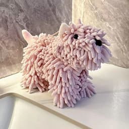 NEW Cute Cartoon Puppy Hand Towel For Kitchen And Bathroom Wall Mounted Hanging Fluffy Chenille Towel Absorbent Handball Towels
