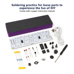 DIY Electronic Clock Kit LED Microcontroller Soldering Exercise Practical Training Production Colorful RGB Clock Loose Parts