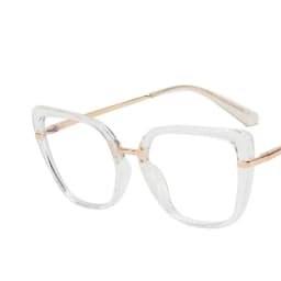 Cat Eye Anti Blue Light Myopia Glasses Classical Optical Glasses Women Metal Temple Customized Brand Design Prescription Glasses